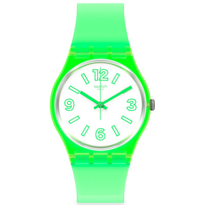 Swatch ELECTRIC FROG GG226 – Αναλογικό Ρολόι Unisex με Πράσινο Σχέδιο και Λευκό Καντράν